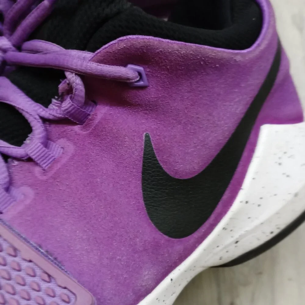 Nike PG 1 Bright Violet 2017 Purple Black White Suede Size 13 Paul George